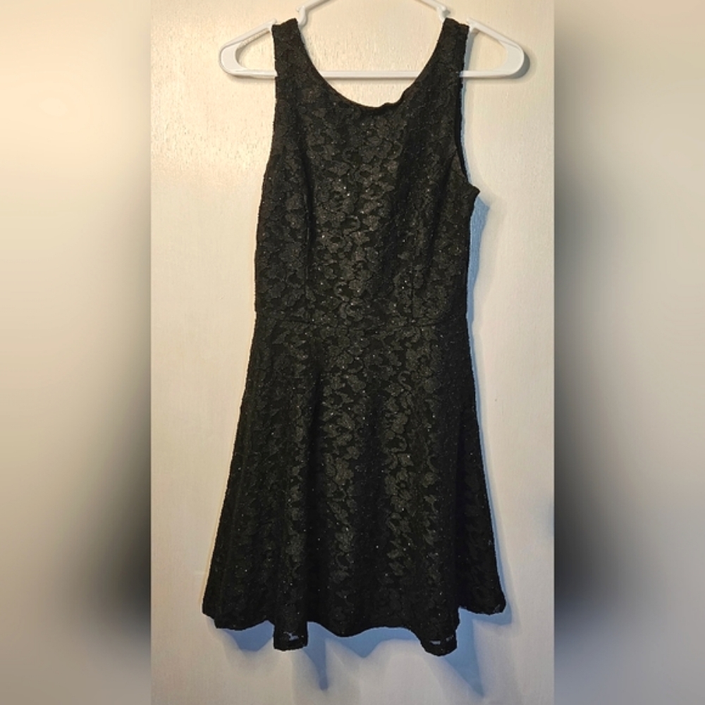 Vintage Speechless layered black lacy dress Size 7